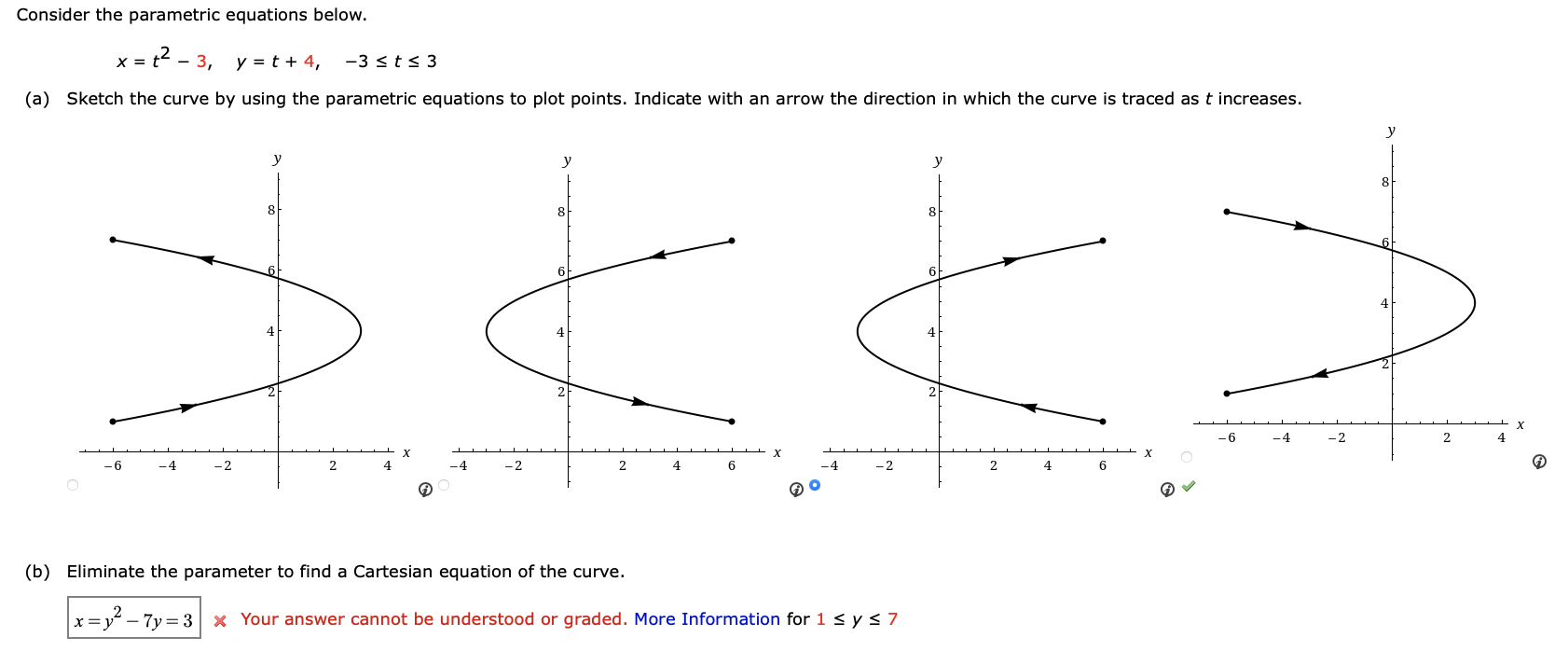 Solved Consider The Parametric Equations Below. | Chegg.com