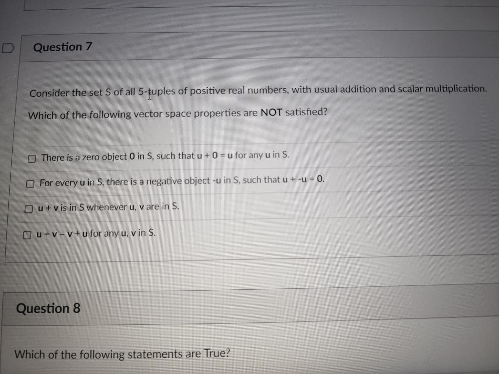 Solved Question 7 Consider the set S of all 5-tuples of | Chegg.com
