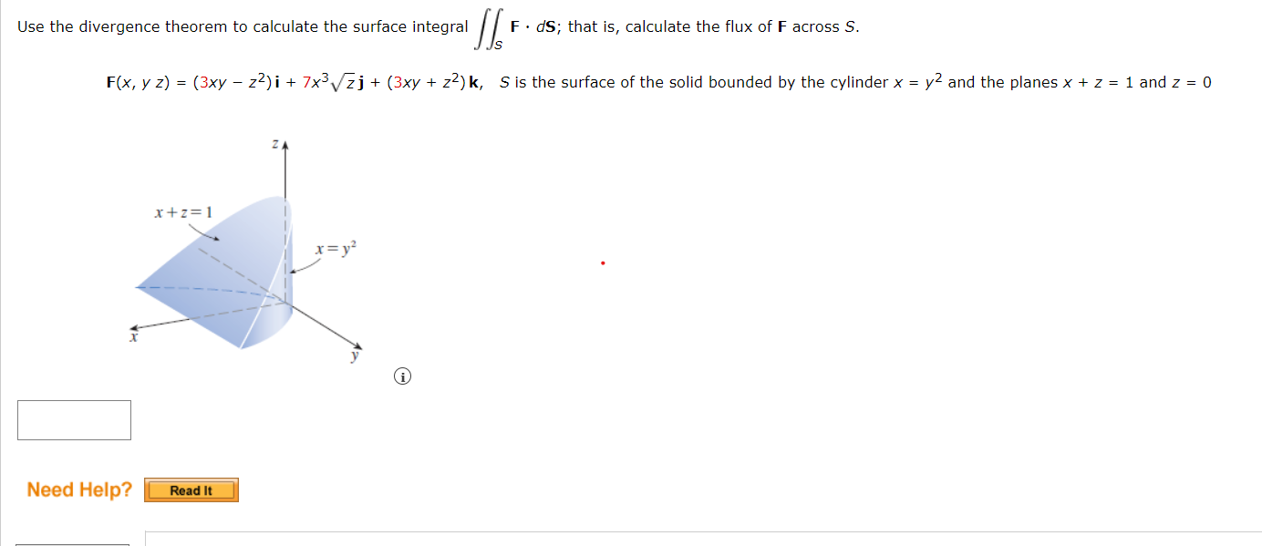 Solved Use the divergence theorem to calculate the surface | Chegg.com