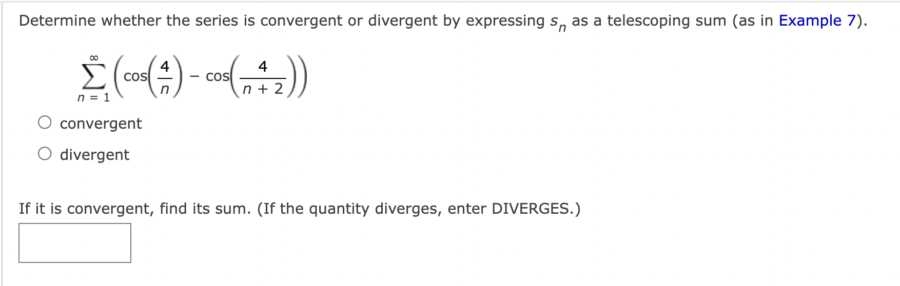 Solved Determine whether the series is convergent or | Chegg.com