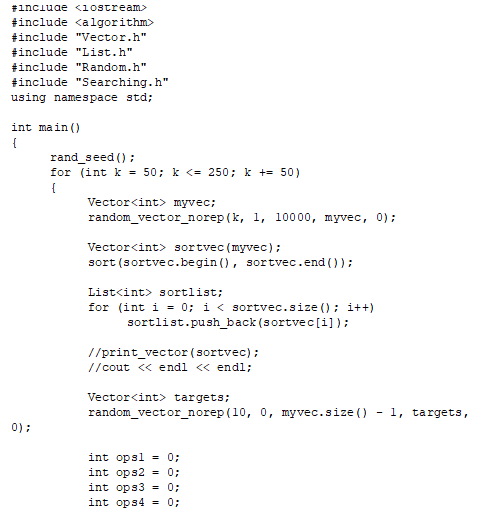 Task : Complete the functions in file Searching.h as | Chegg.com