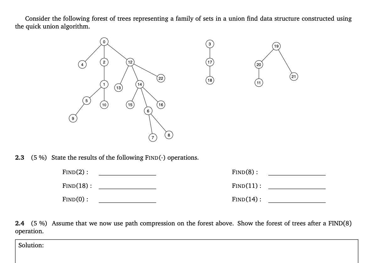 Solved 2 Data Structures and Algorithms Consider the | Chegg.com