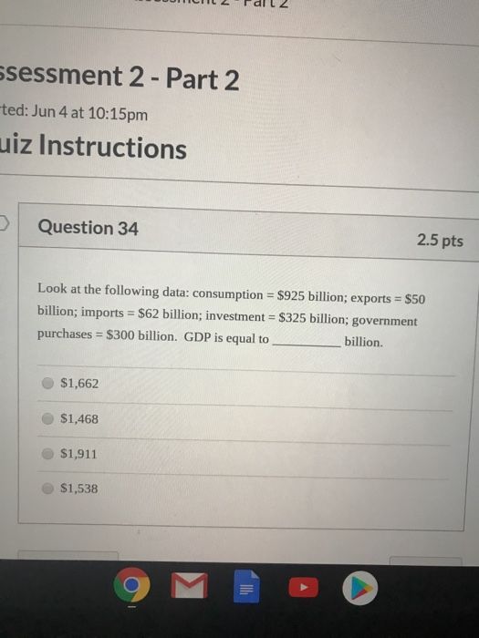 Solved Question 34 2.5 pts esources Look at the following | Chegg.com
