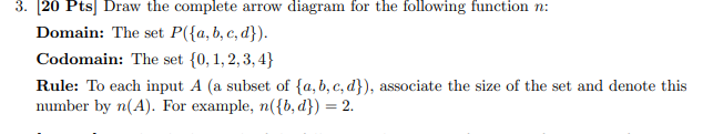 Solved 3. 20 Pts] Draw the complete arrow diagram for the | Chegg.com