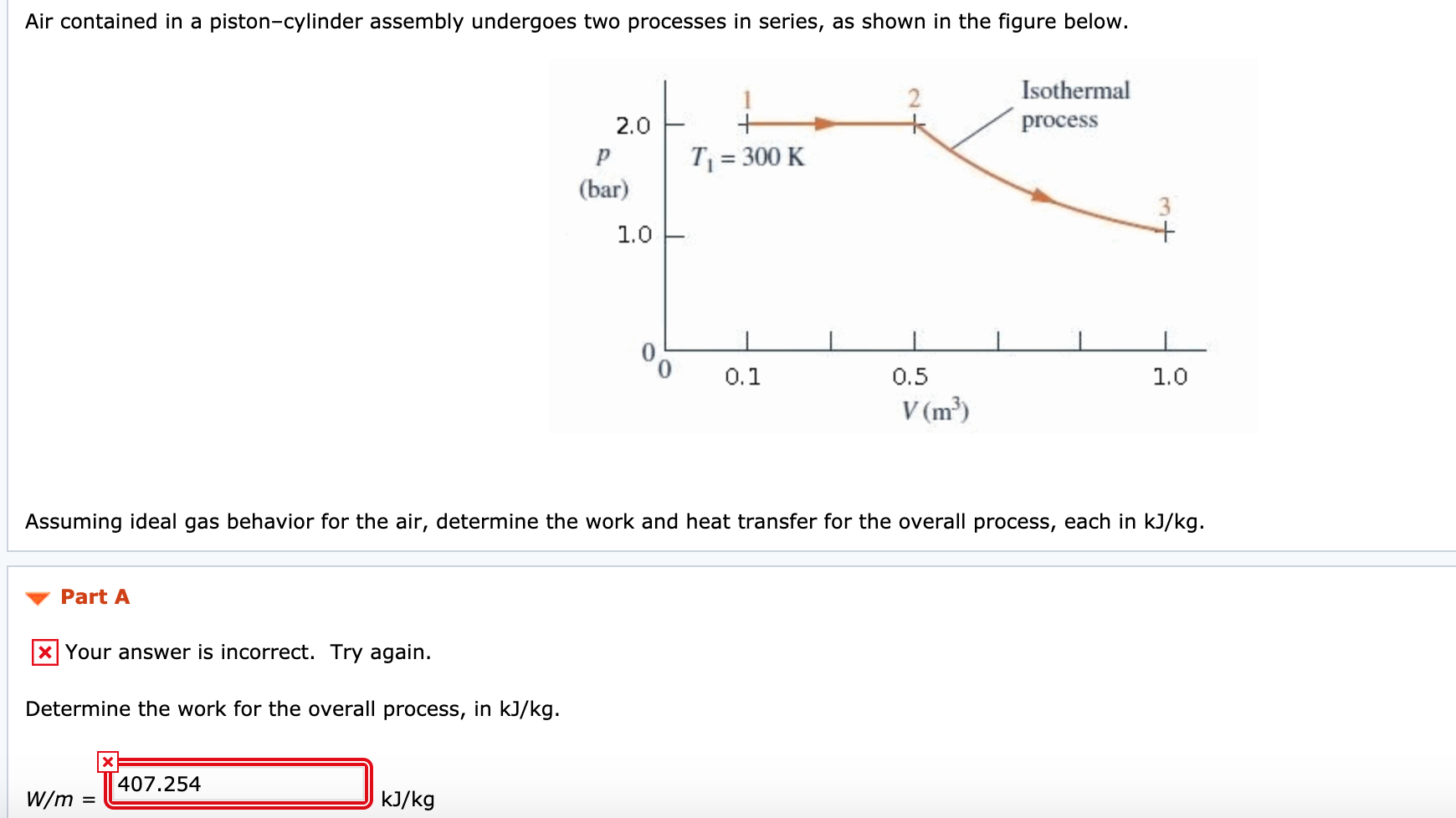 Solved Air Contained In A Piston-cylinder Assembly Undergoes | Chegg.com