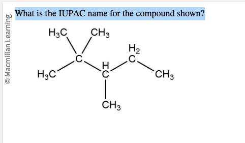 What is the IUPAC name for the compound shown? | Chegg.com