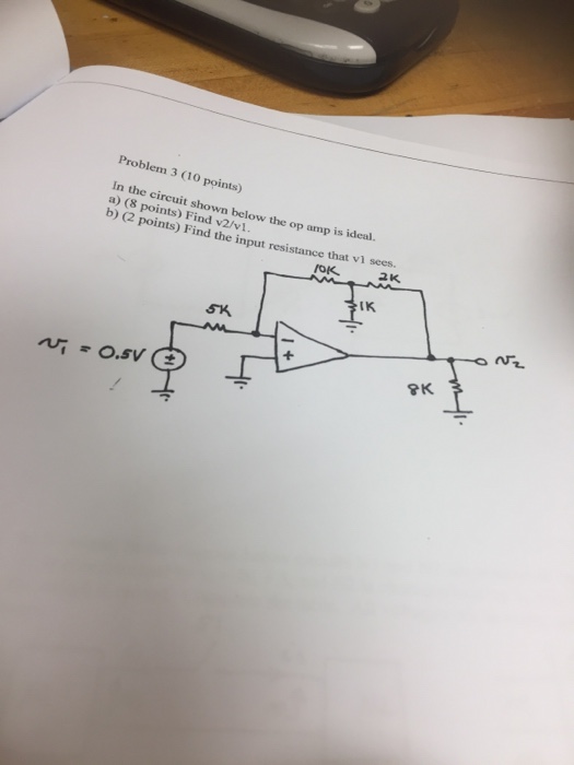 Solved In The Circuit Shown Below The Op Amp Is Ideal. A) | Chegg.com