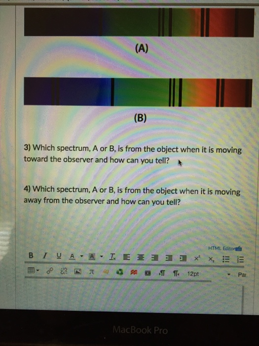 Solved 1) What Type Of Spectrum Is Pictured Above; | Chegg.com