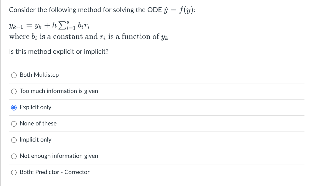 Solved = Consider the following method for solving the ODE y | Chegg.com