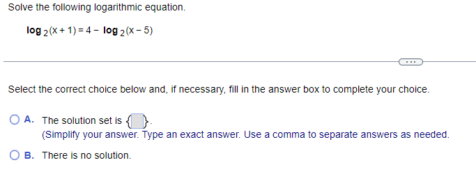 Solved Solve The Following Logarithmic | Chegg.com