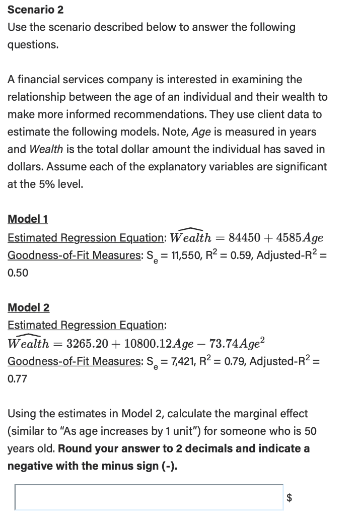 Solved Scenario 2 Use the scenario described below to answer | Chegg.com