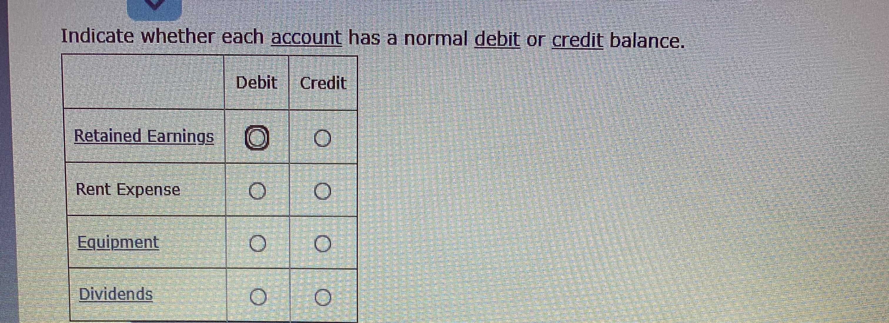 is retained earnings a normal debit or credit balance