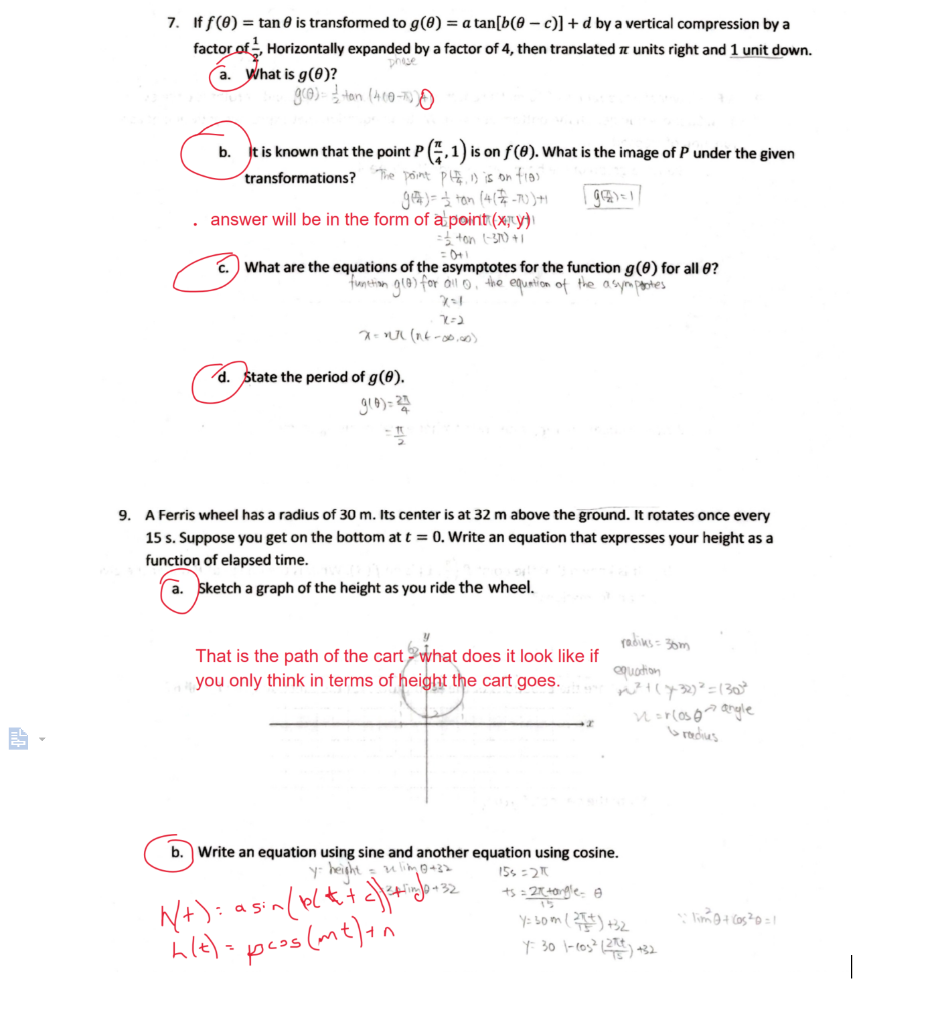 Solved 7 If F 0 Tan O Is Transformed To G 0 A Tan Chegg Com