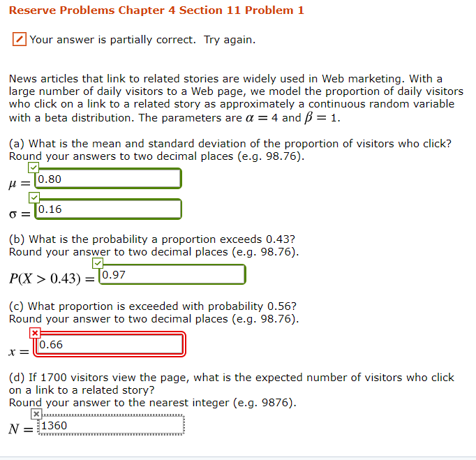 Solved Reserve Problems Chapter 4 Section 11 Problem 1 Your | Chegg.com