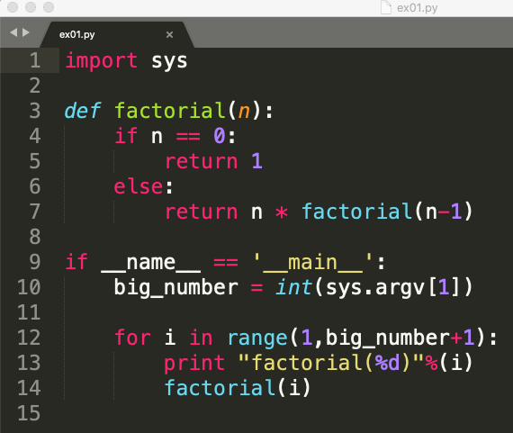 Solved Step1: Open ex01.py and run it with a parameter less | Chegg.com