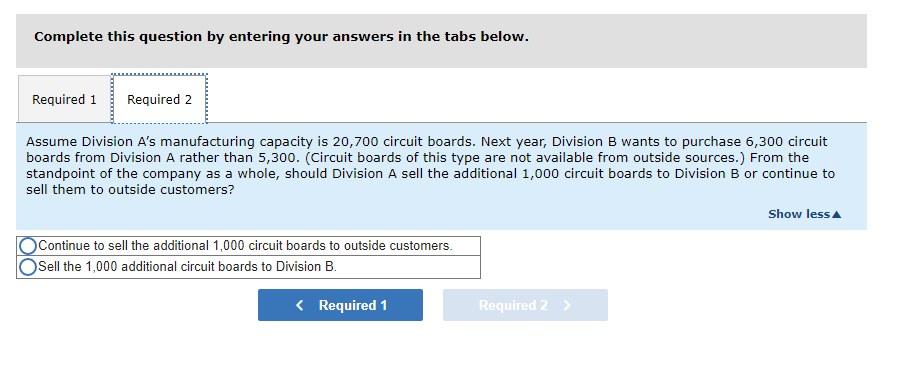 Solved Division A Manufactures Electronic Circuit Boards. | Chegg.com