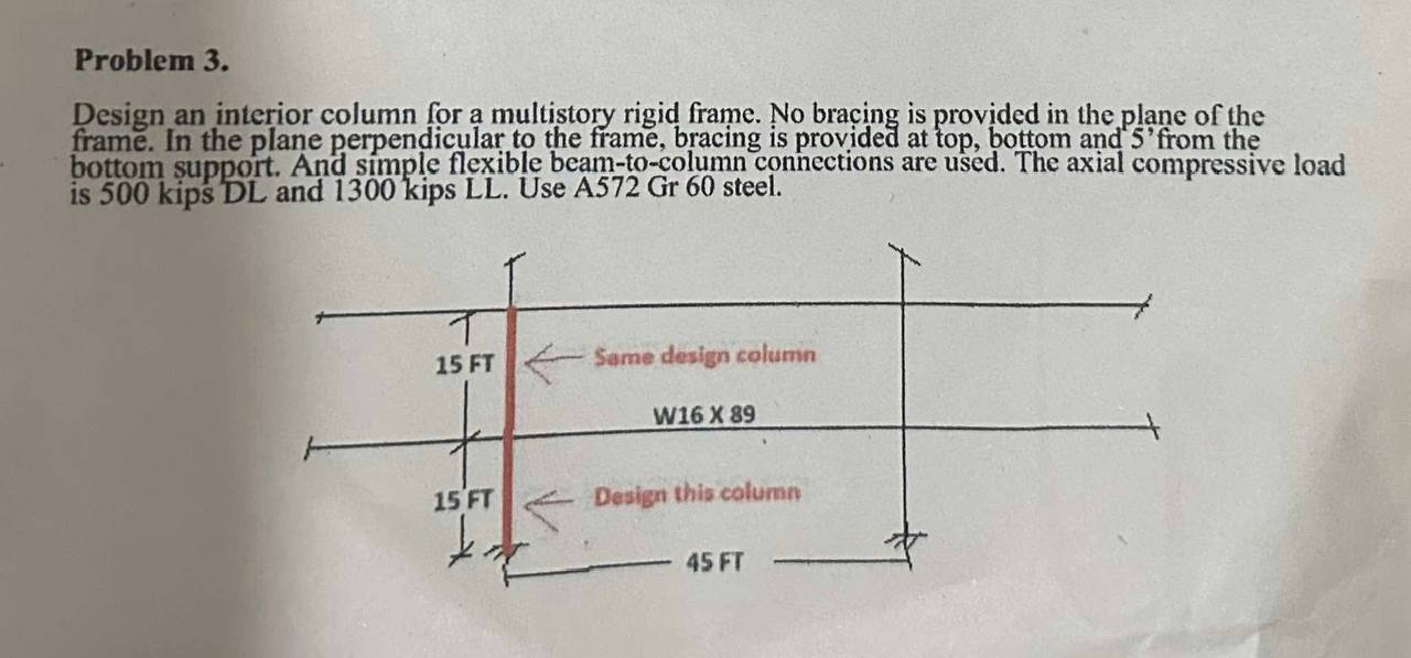 Civil Engineering Subject: Steel Design Problem 3. | Chegg.com