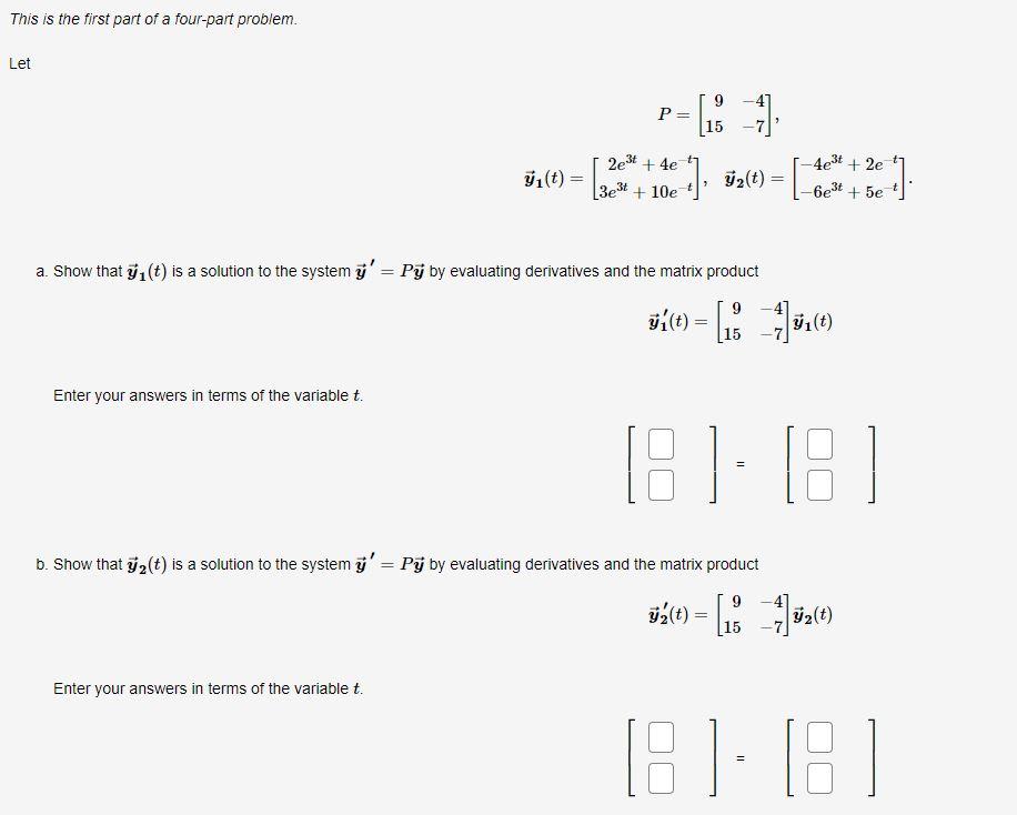 Solved This is the first part of a four-part problem. Let | Chegg.com
