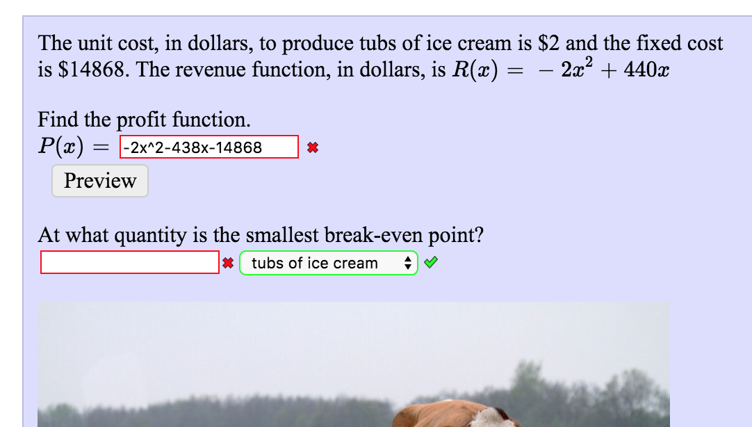 Solved The unit cost, in dollars, to produce tubs of ice