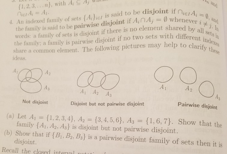 Solved A, WI 1,2,3, .. .n), with A, the family is said to be | Chegg.com