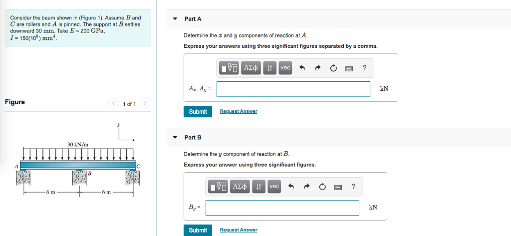 Solved Consider the beam shown in (Figure 1). Assume B and | Chegg.com