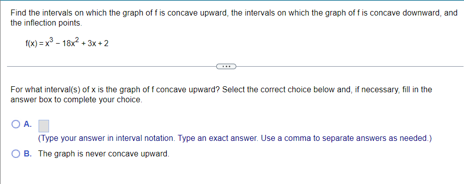 Solved Find the intervals on which the graph of f is concave | Chegg.com