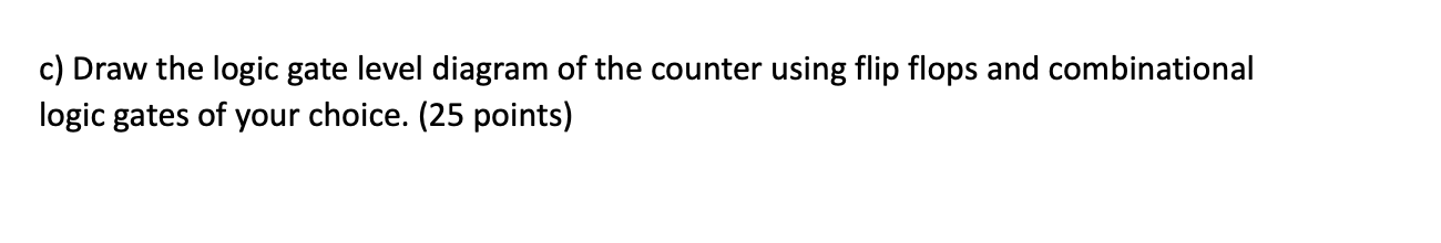 Solved c) Draw the logic gate level diagram of the counter | Chegg.com