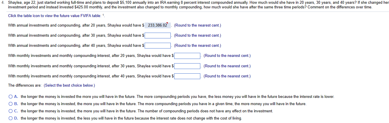 Solved Click the table icon to view the future value FVIFA | Chegg.com