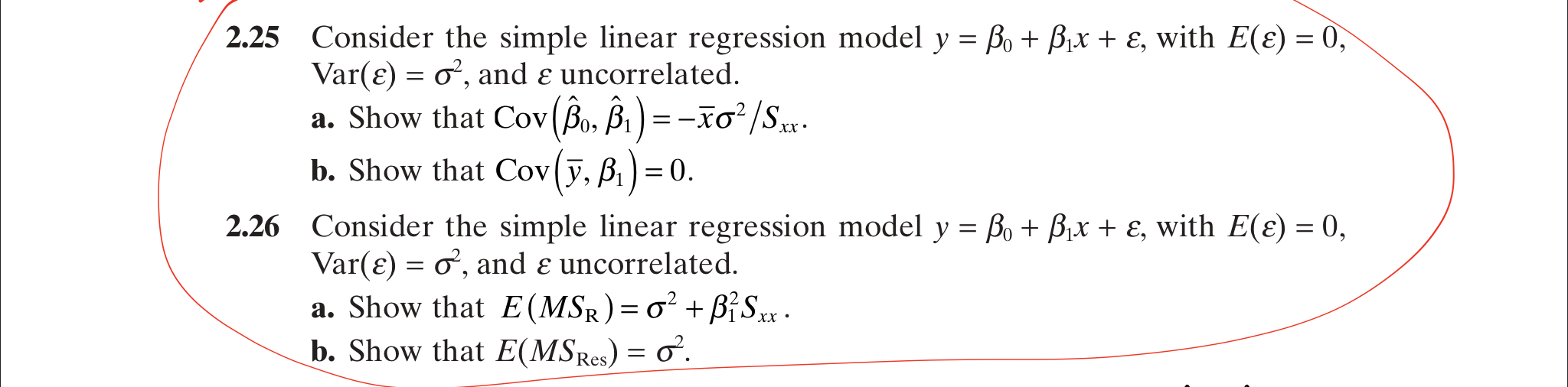Solved 2.25 Consider the simple linear regression model y = | Chegg.com