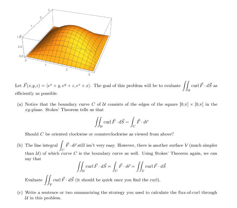 Solved let u be the surface z sin x sin y with 0 x chegg