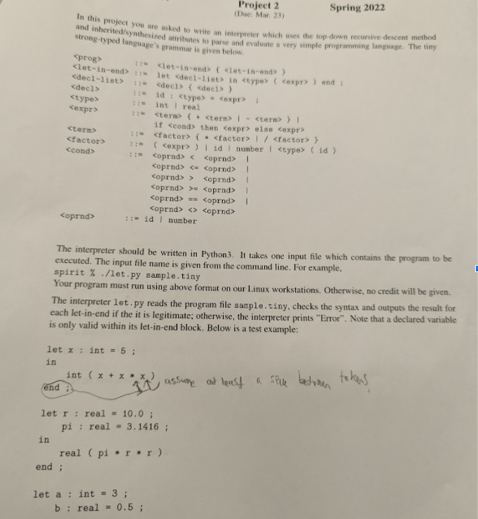 Solved Project 2 Spring 2022 (Due: Mat. 23) In this project | Chegg.com