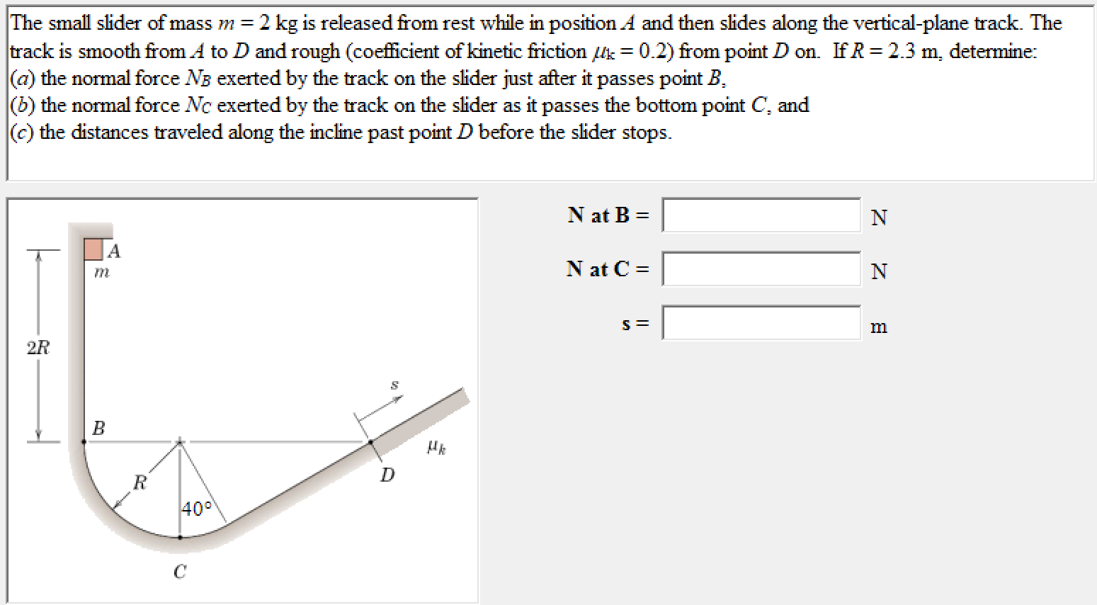 Solved 1 The Slider With Mass Of 05kg Can Move Along A Or Cheggcom
