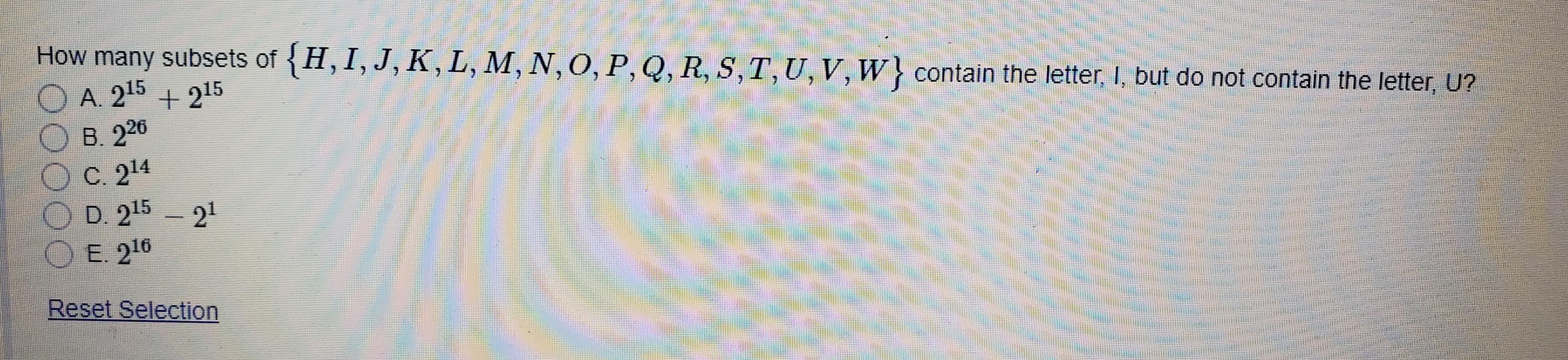 Solved How Many Subsets Of H I J K L M N O P Q R Chegg Com