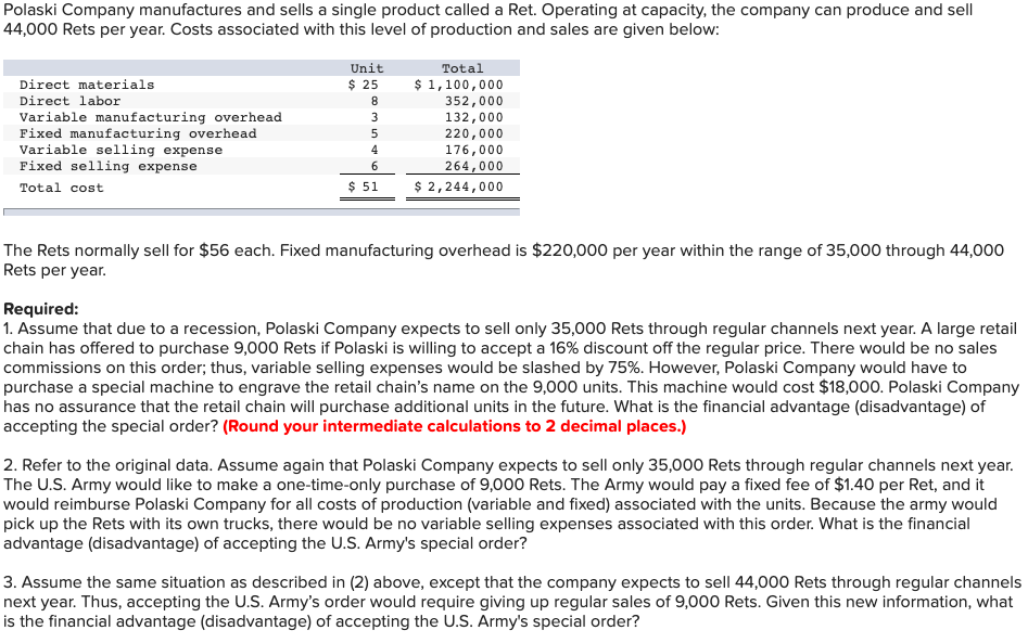 solved-polaski-company-manufactures-and-sells-a-single-chegg