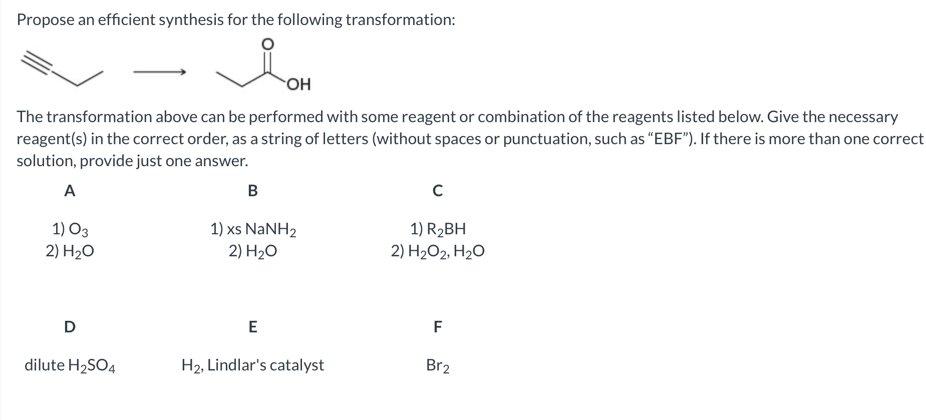 Solved Propose an efficient synthesis for the following | Chegg.com