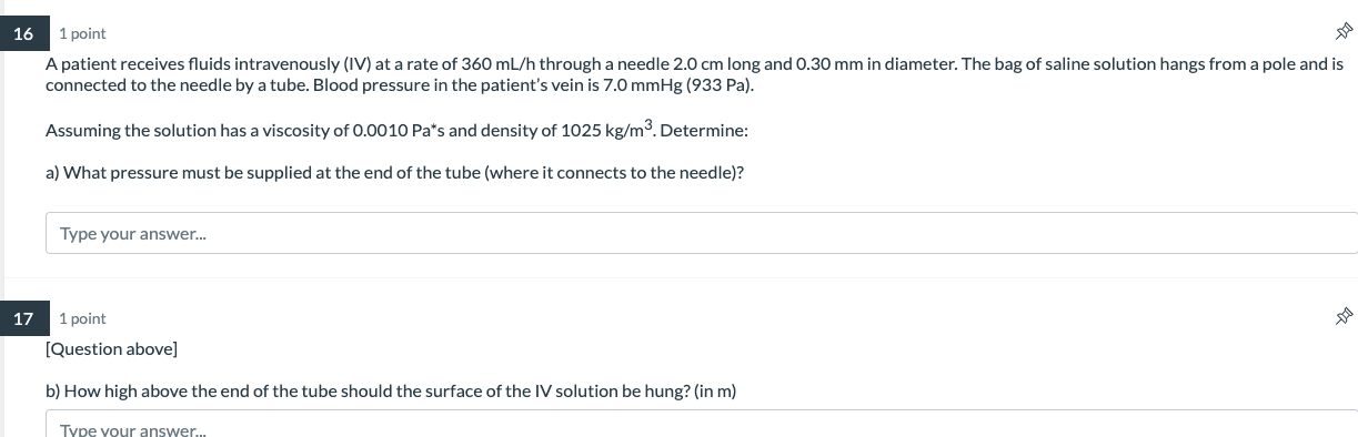 Solved A patient receives fluids intravenously (IV) at a | Chegg.com