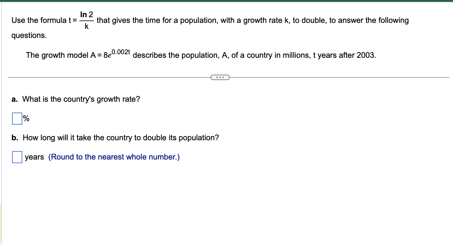 Solved Use The Formula T=kln2 That Gives The Time For A | Chegg.com