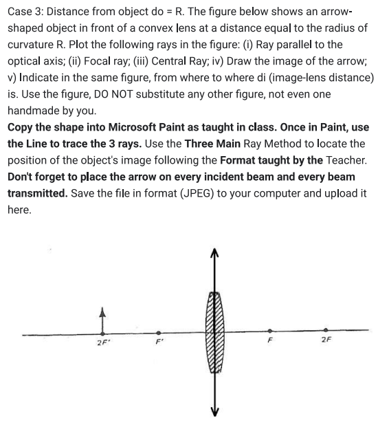 Solved Case 3: Distance from object do =R. The figure below | Chegg.com