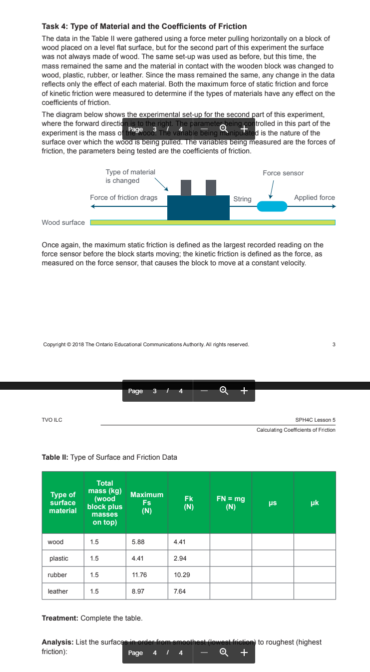 Solved Task 4: Type of Material and the Coefficients of | Chegg.com
