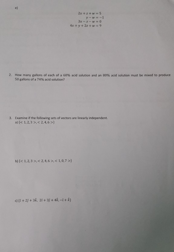 how to solve systems of linear equations using gaussian elimination