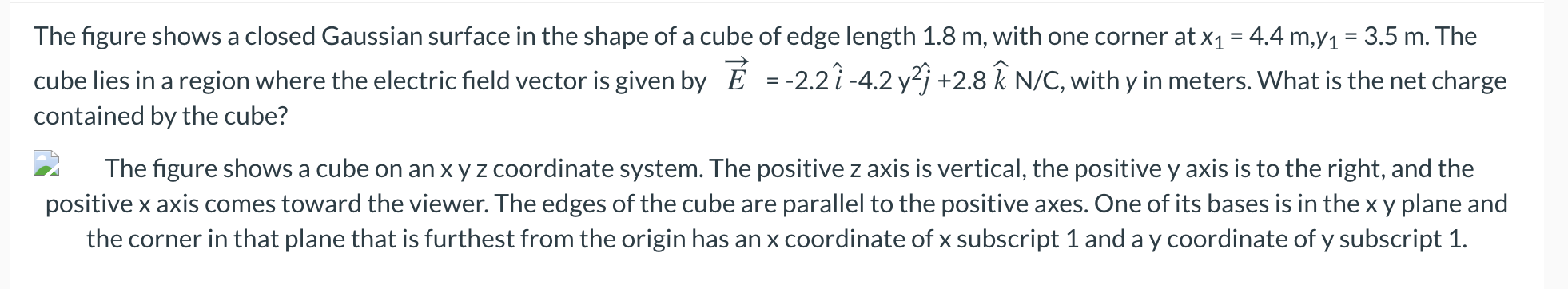 Solved The Cube In The Figure Has Edge Length 1.62 M And Is | Chegg.com