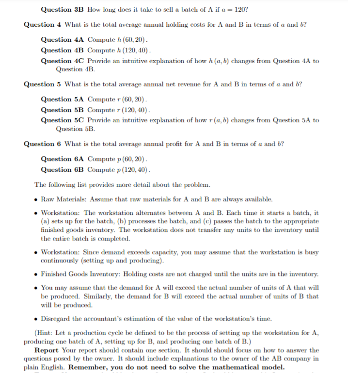 Solved Problem The AB Company Makes Two Different Products, | Chegg.com