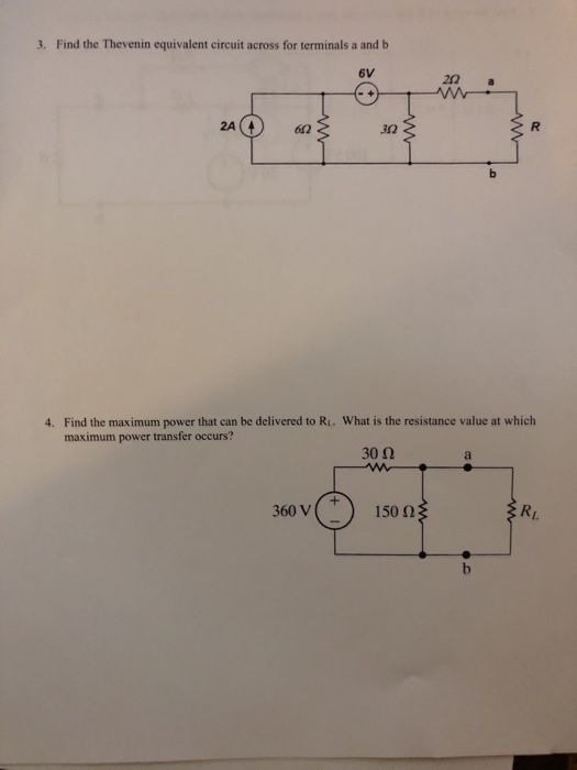 Solved 3. Find the Thevenin equivalent circuit across for | Chegg.com