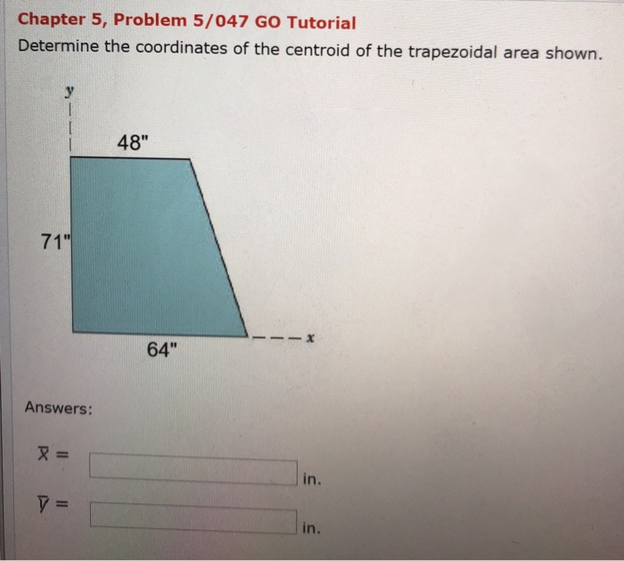 Solved Chapter 5, Problem 5/047 GO Tutorial Determine the | Chegg.com