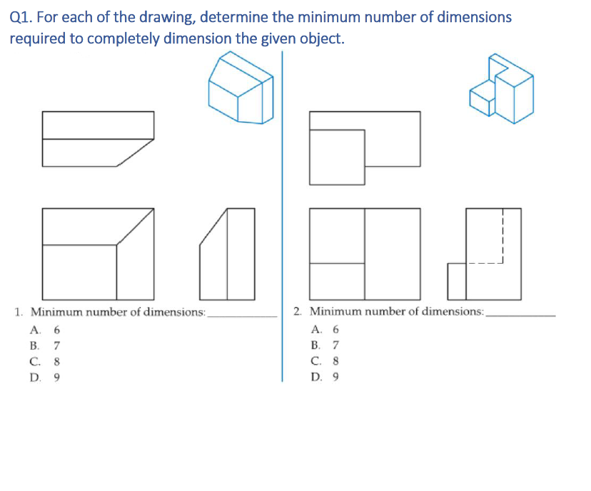 Solved Q1. For each of the drawing, determine the minimum | Chegg.com