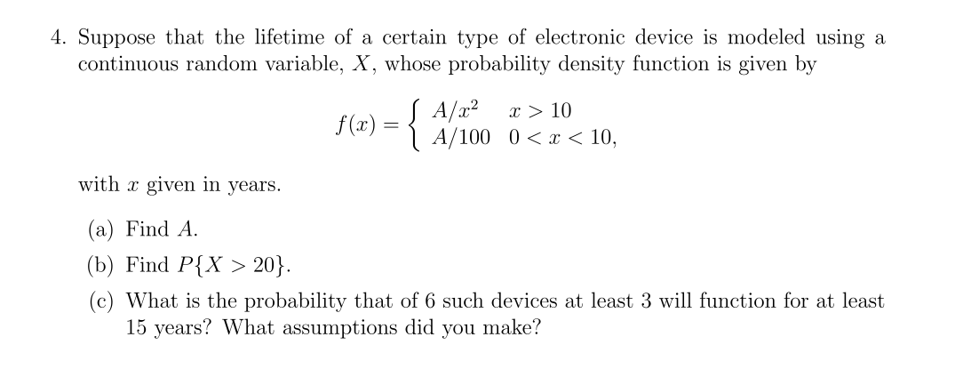 Solved 4. Suppose that the lifetime of a certain type of | Chegg.com