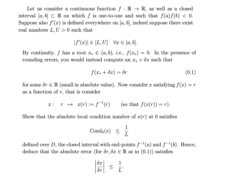 Let Us Consider A Continuous Function F R R As Chegg Com