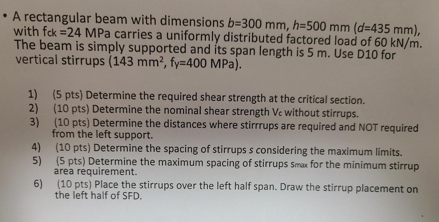 Solved • A Rectangular Beam With Dimensions B=300 Mm, H=500 | Chegg.com