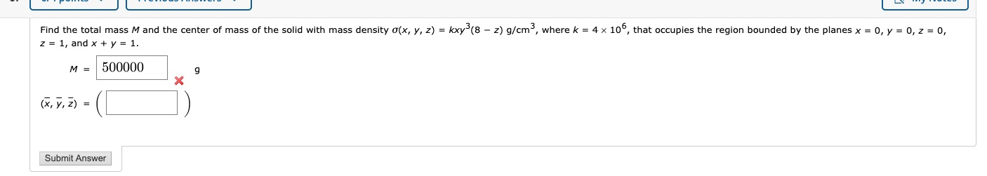 Solved Find the total mass M and the center of mass of the | Chegg.com
