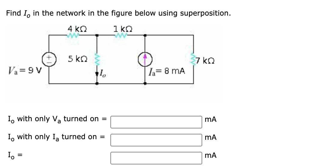 Solved Find 1, in the network in the figure below using | Chegg.com
